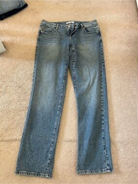 Garage Women's Light-Mid Blue Straight Leg Jeans
